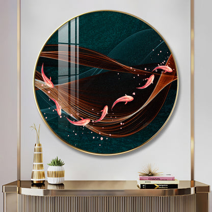 Wavebound Kio Fish Premium Acrylic Round Wall Art