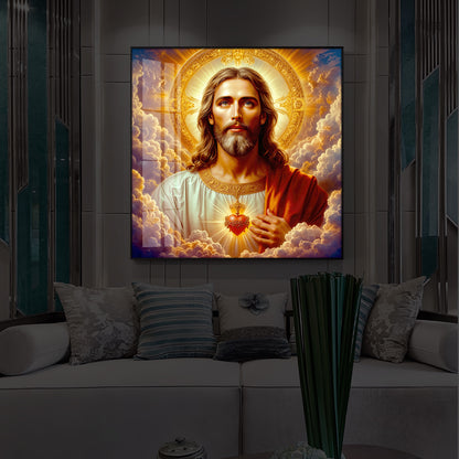 Lord Jesus Modern Luxury Backlight Square Wall Art