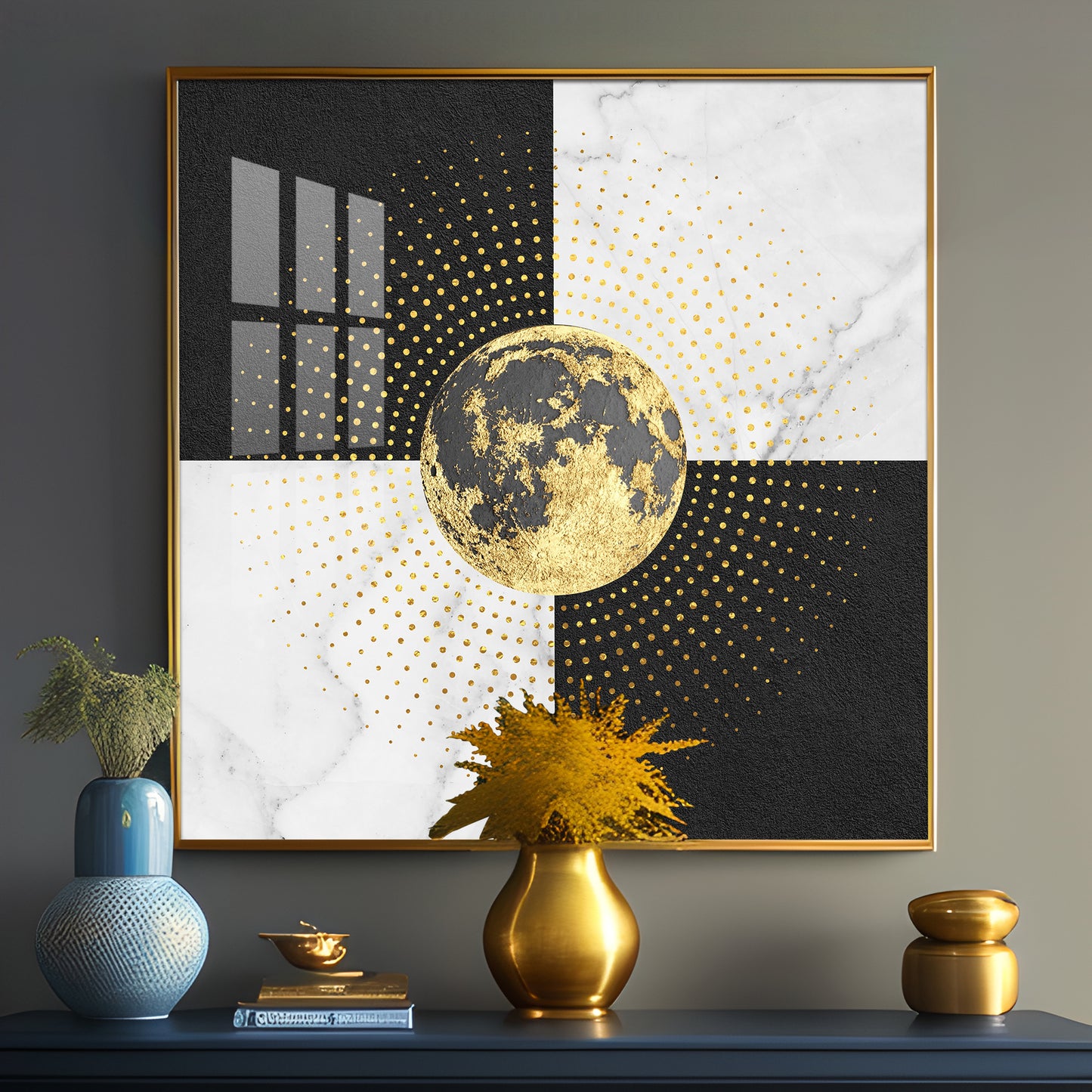 Golden Universe Premium Acrylic Square Wall Art