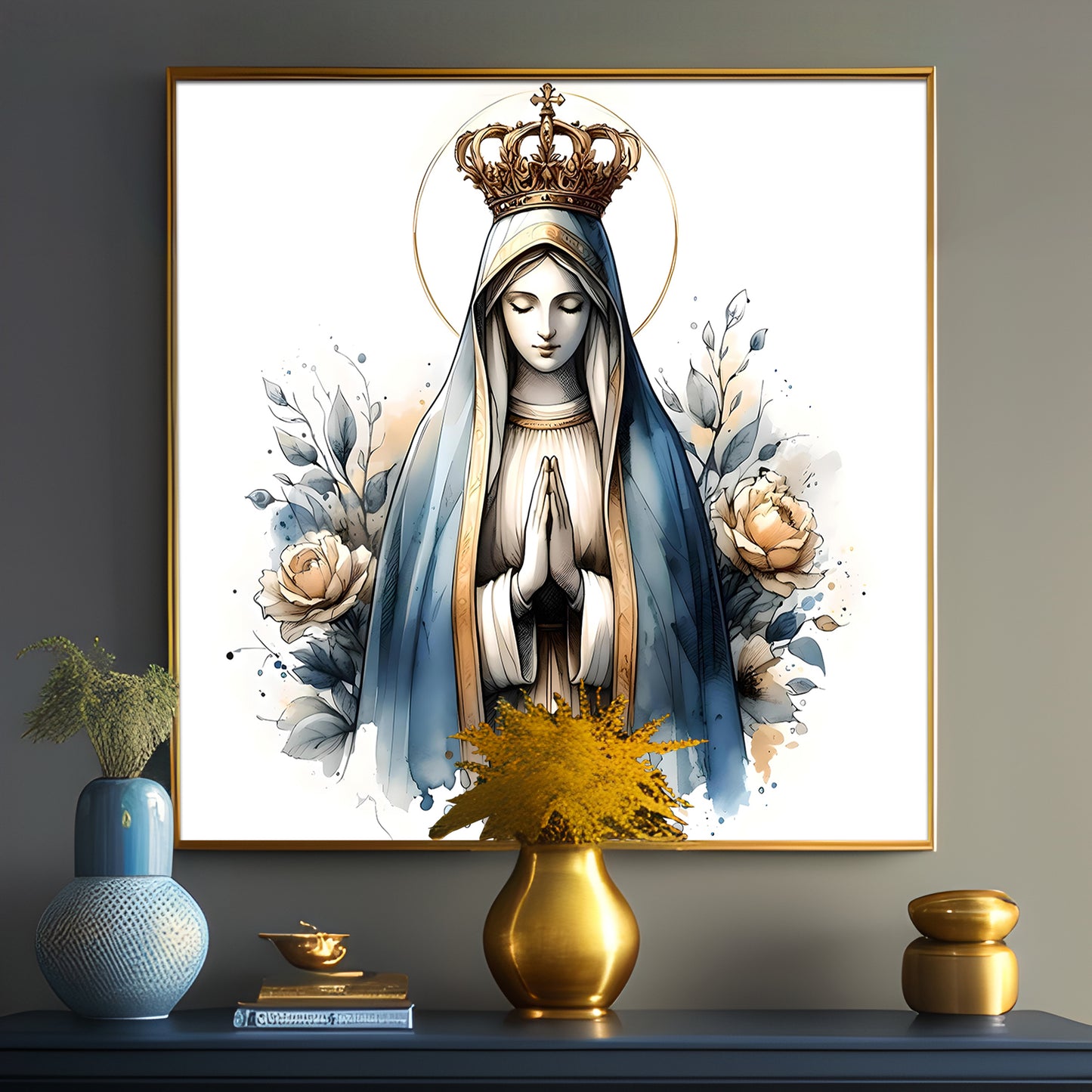 Celestial Guardian Premium Acrylic Square Wall Art