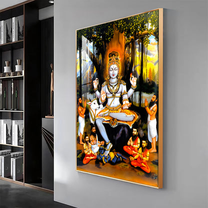 Dakshinamurthy In Lord Shiva Premium Acrylic Vertical Wall Art