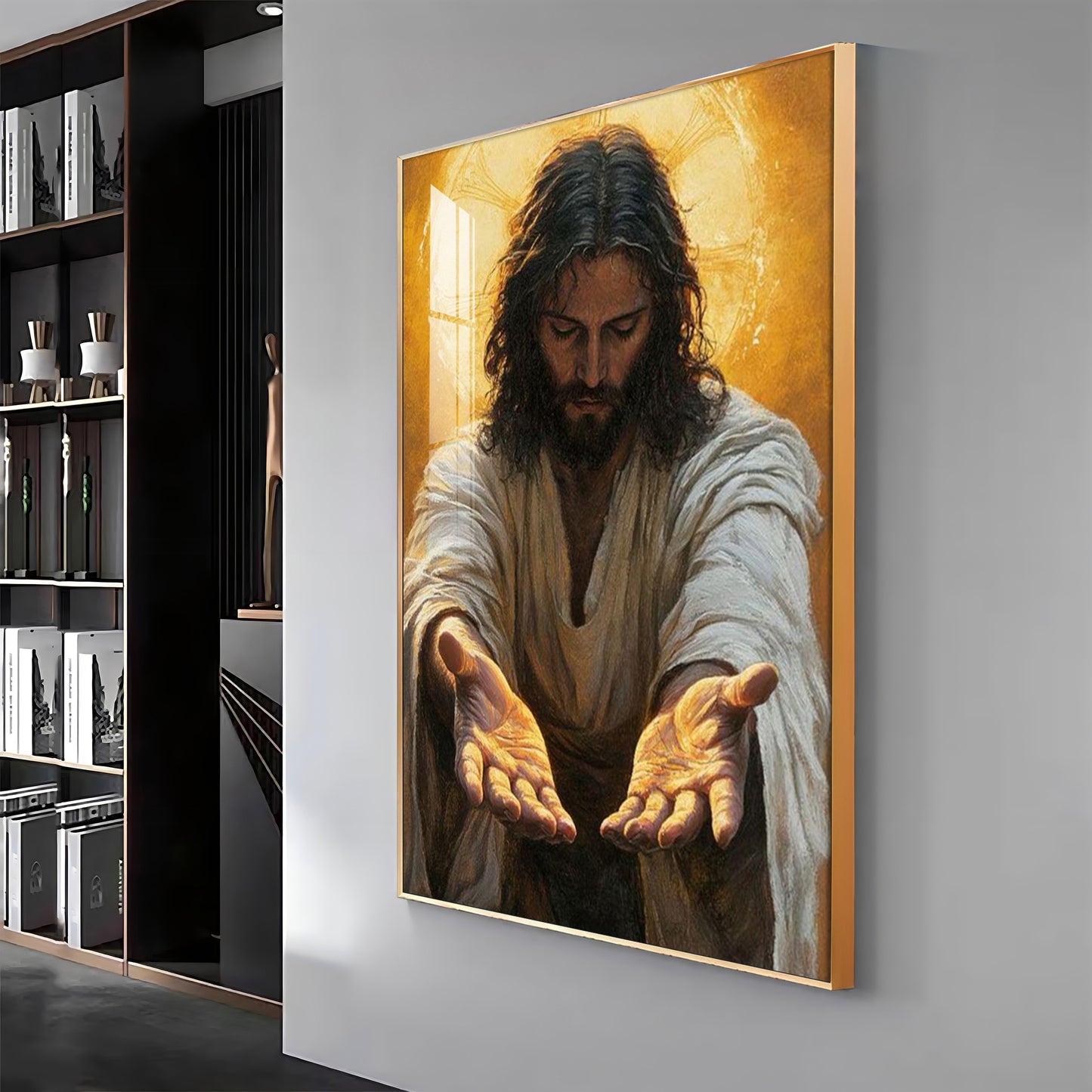 Faithful Jesus Hands Premium Acrylic Wall Art