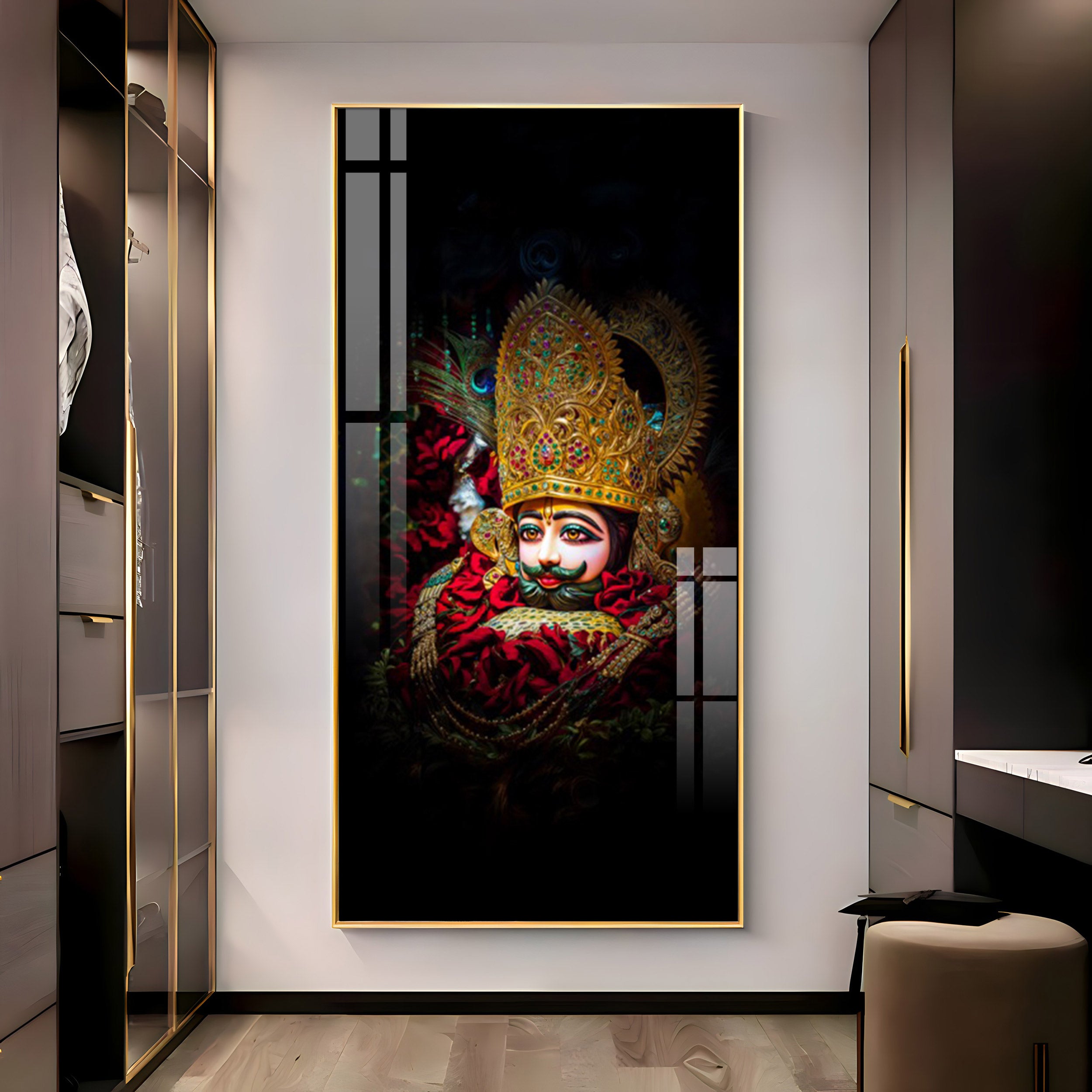 Khatu Shyam Ji Premium Acrylic Vertical Wall Art