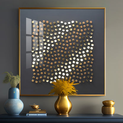 Golden Pebbles Premium Acrylic Square Wall Art