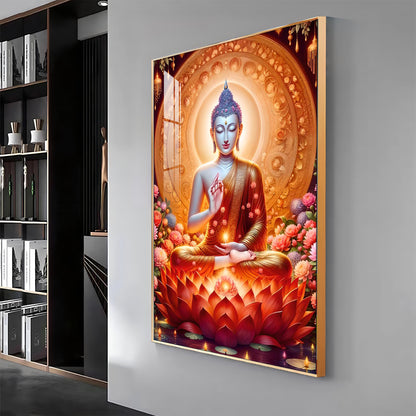 Peaceful Buddha Premium Acrylic Vertical Wall Art