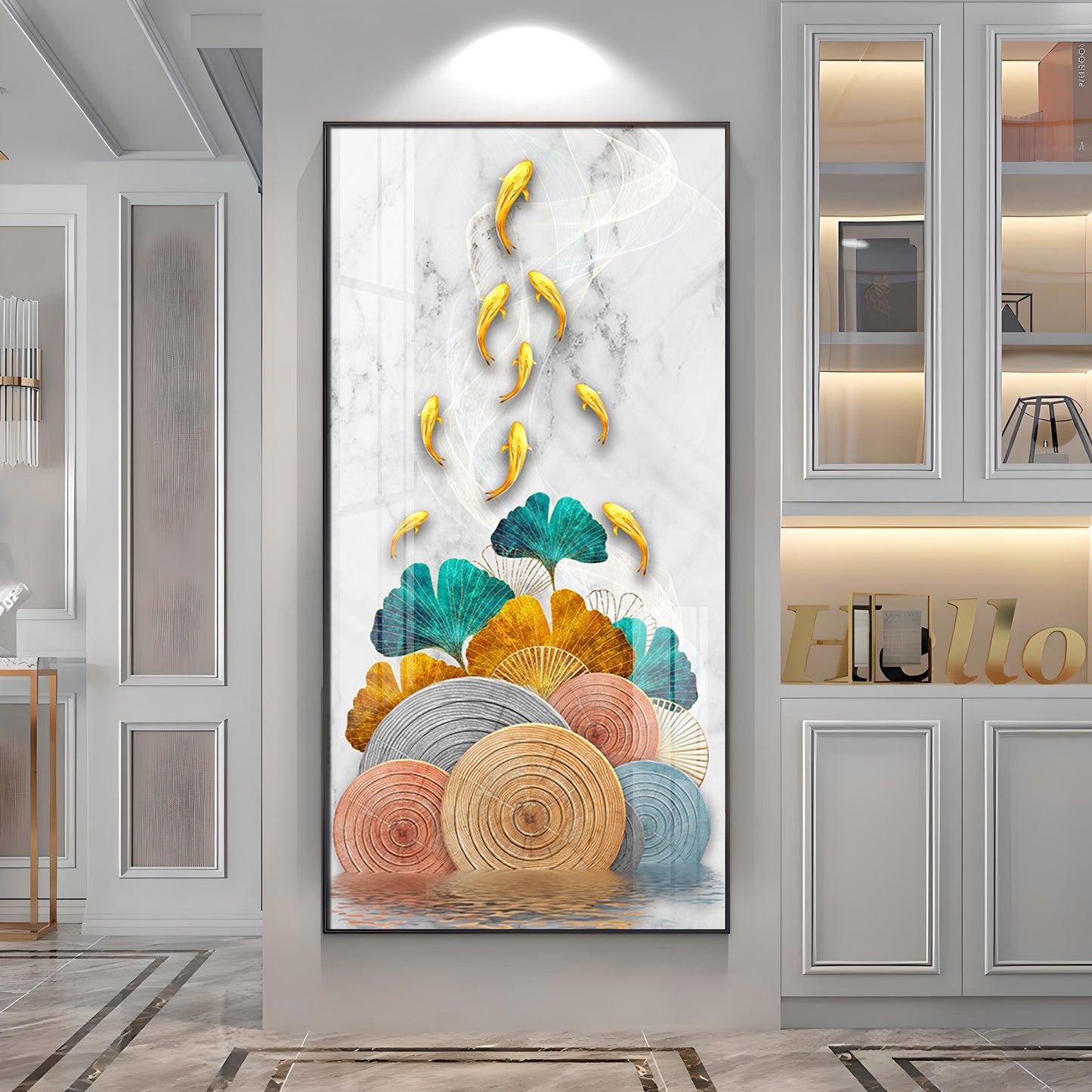 Magical Nordic Scene Luxury Crystal Wall Art