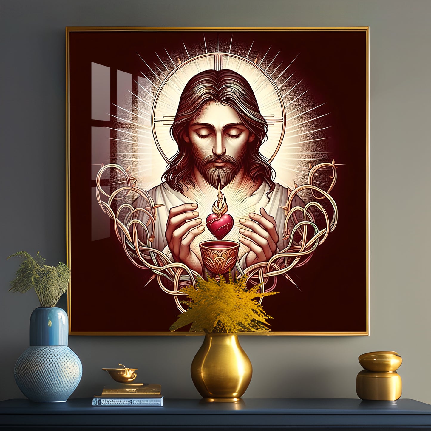 Heart of Compassion Premium Acrylic Square Wall Art