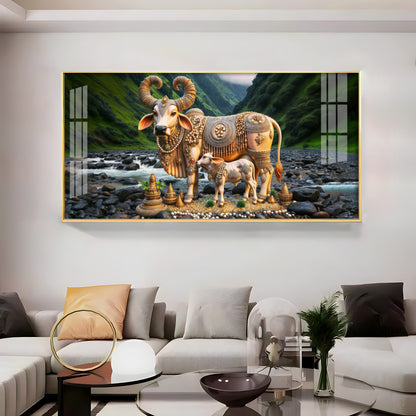 Golden Charm Premium Acrylic Horizontal Wall Art