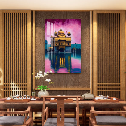 Golden Temple Acrylic Wall Art