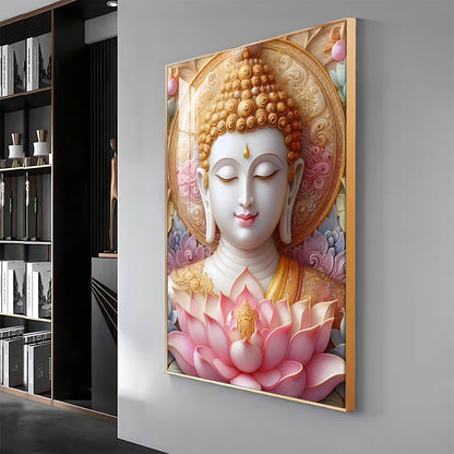 Tranquil Buddha Premium Vertical Acrylic Wall Art