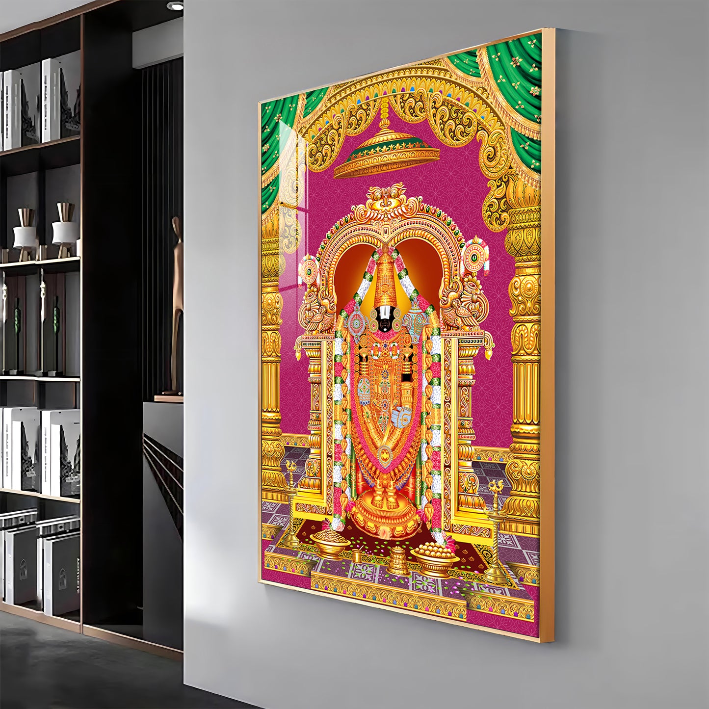 Sri Venkateswara Swamy Blessing Premium Acrylic Vertical Wall Art