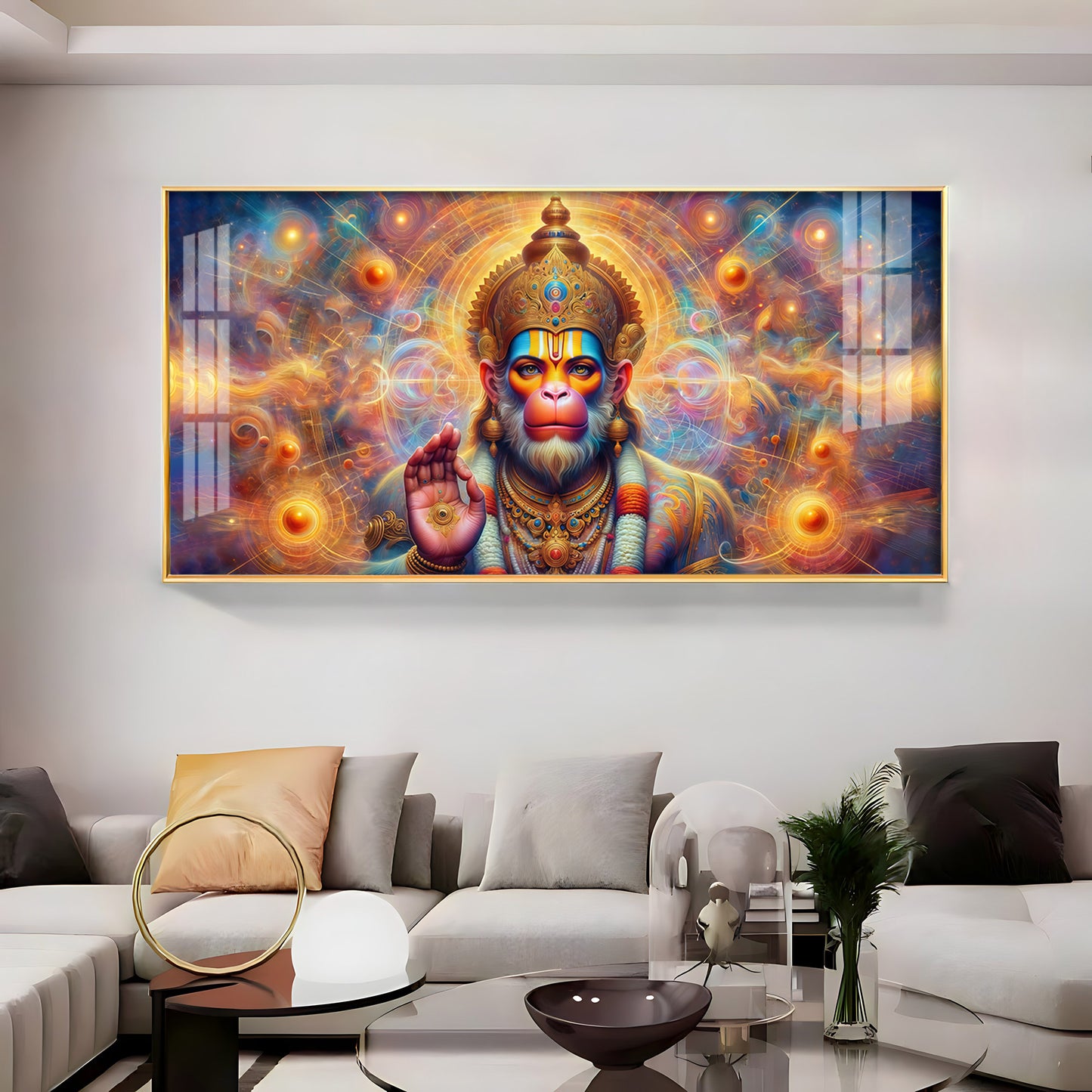 Divine Bajarang Bali Premium Acrylic Horizontal Wall Art