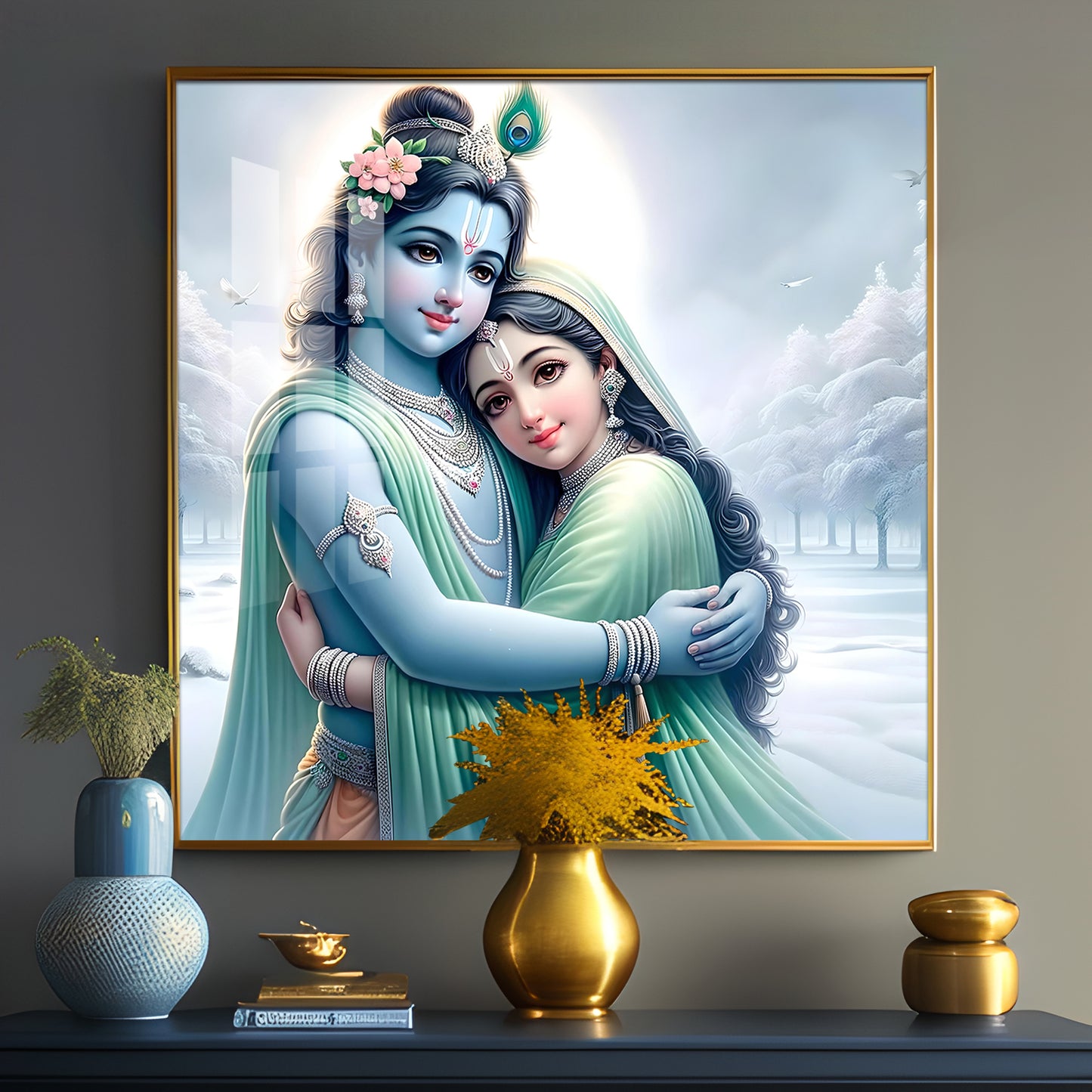 Shyam Kishori Premium Acrylic Square Wall Art