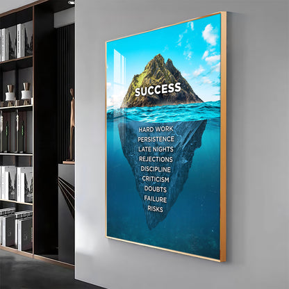 Success Premium Acrylic Vertical Wall Art