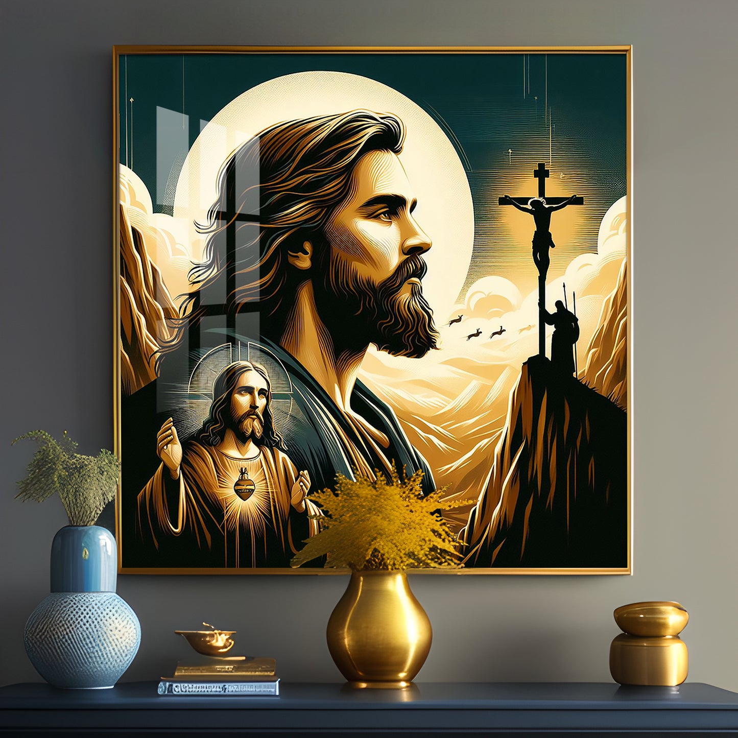 Lord Jesus Premium Acrylic Square Wall Art