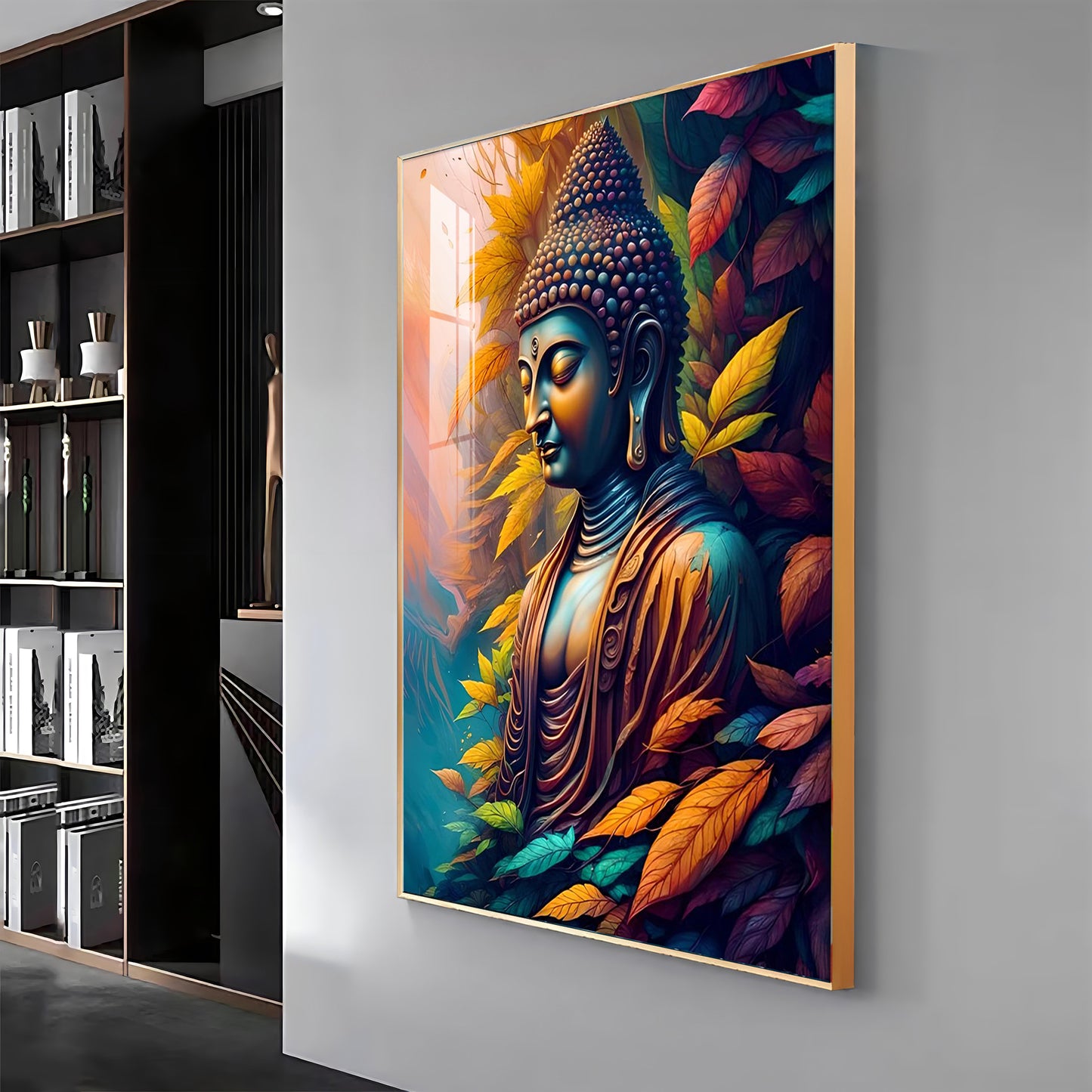 Indianara Buddha Premium Acrylic Vertical Wall Art