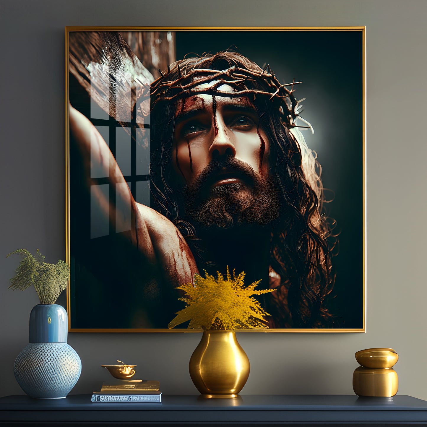 Lord Jesus Christ Premium Acrylic Square Wall Art