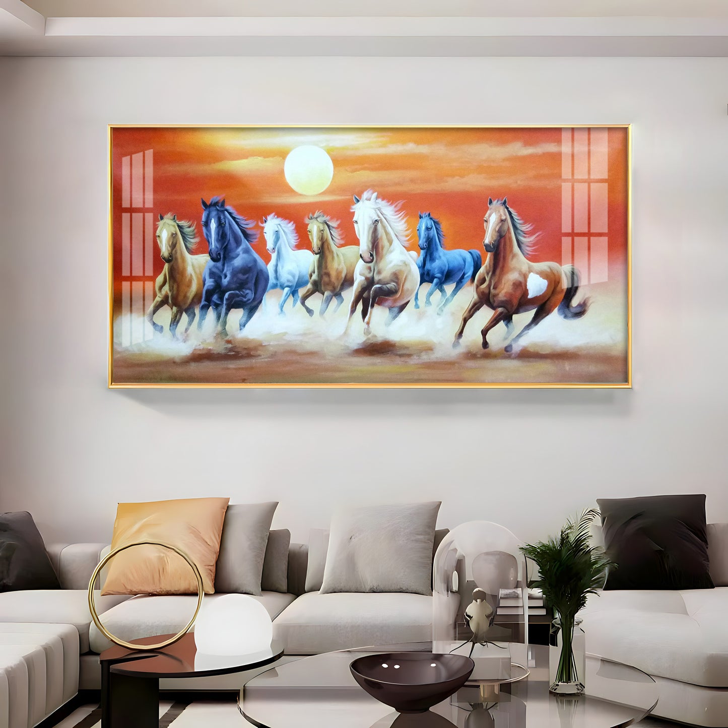 Energetic Horses Premium Acrylic Horizontal Wall Art