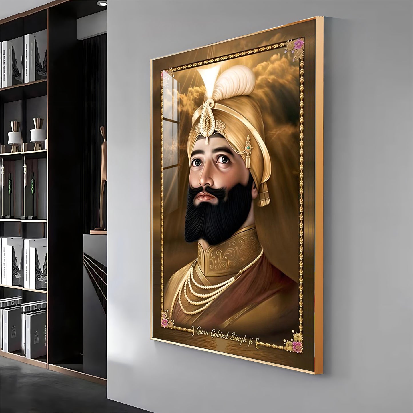 Guru Gobind Singh Premium Acrylic Vertical Wall Art