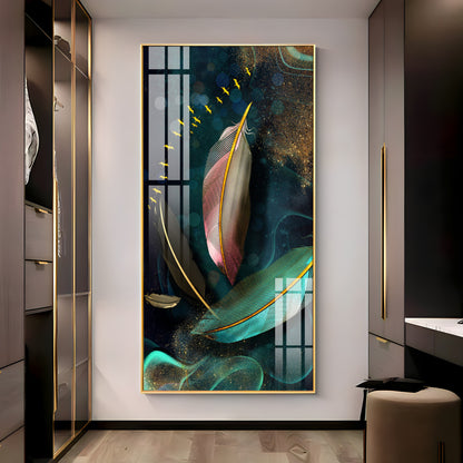 Feathers of Space Premium Acrylic vertical Wall Art