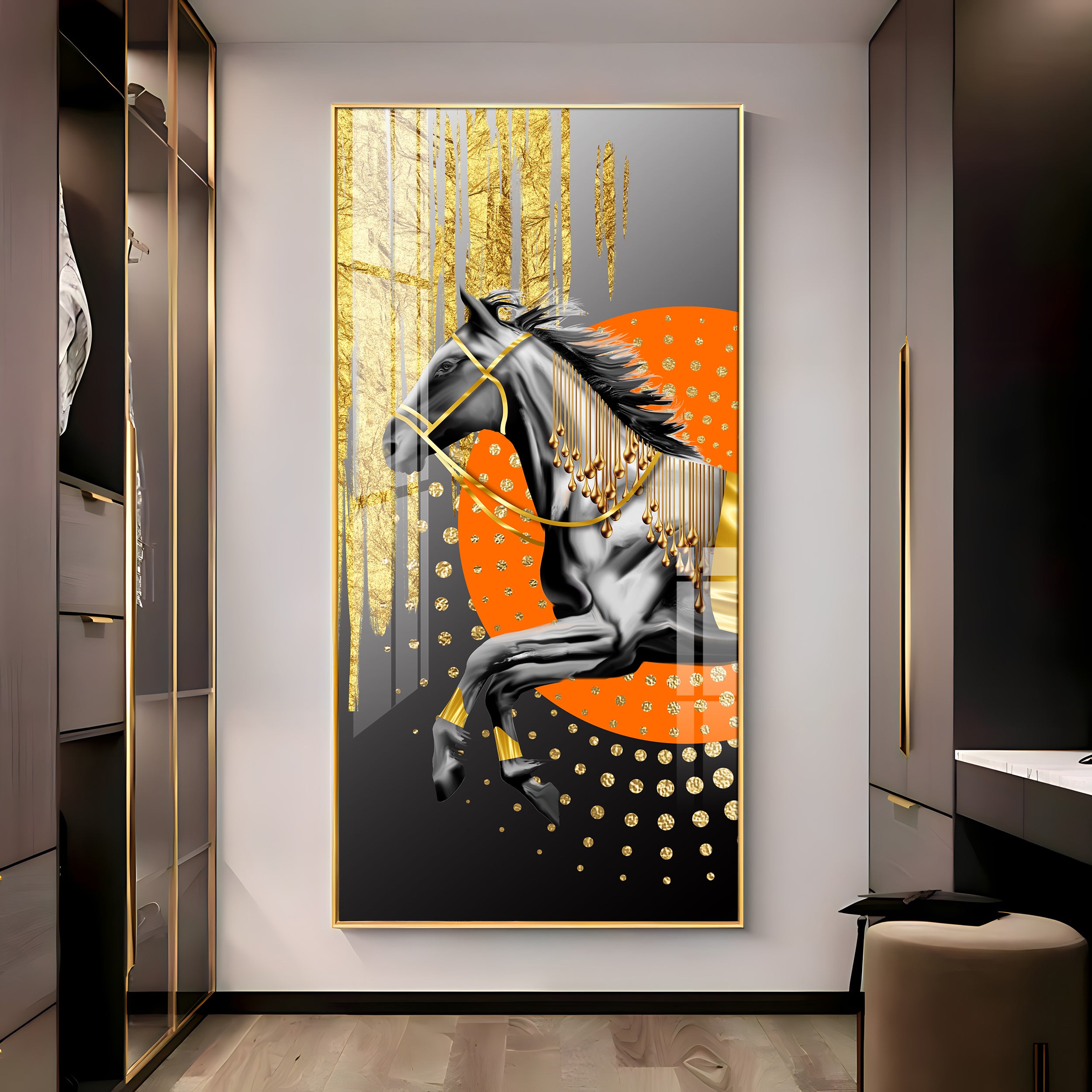 Modern Horse Premium Acrylic Vertical Wall Art