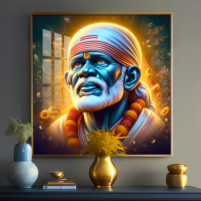 Shirdi Sai Baba Premium Acrylic Square Wall Art