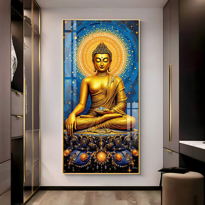 Calm Buddha Deliberation Premium Acrylic Vertical Wall Art