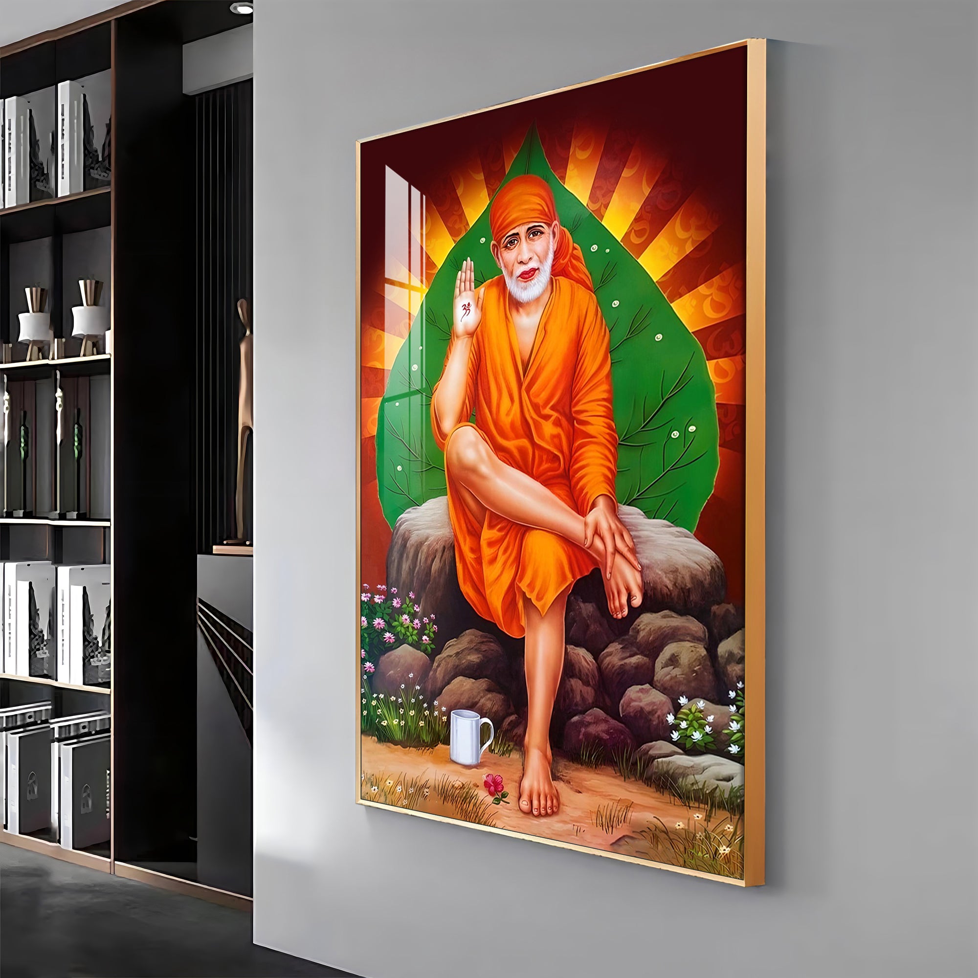 Sri Sai's Blessing Premium Vertical Acrylic Wall Art