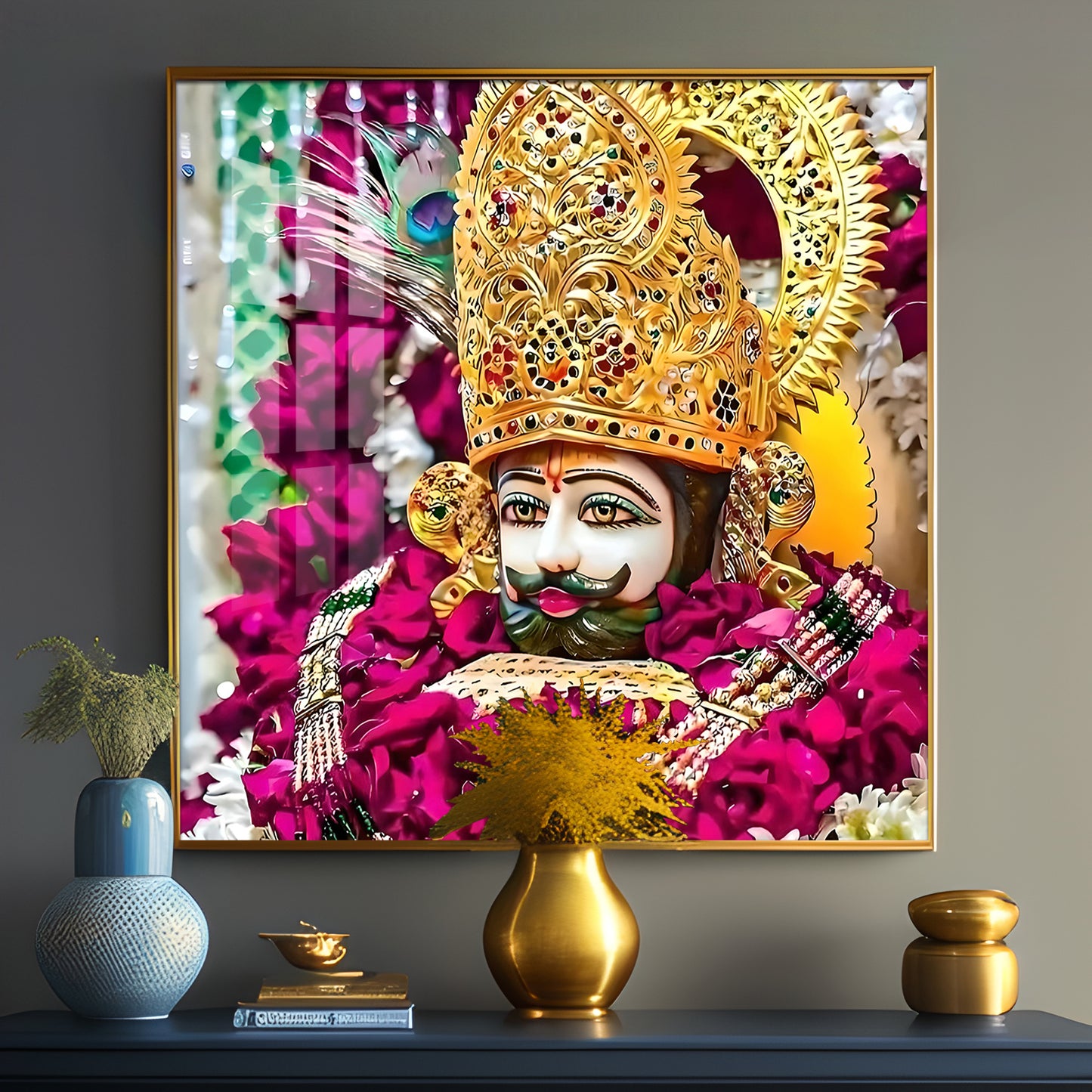 Teen Baand Dhaari Premium Acrylic Square Wall Art