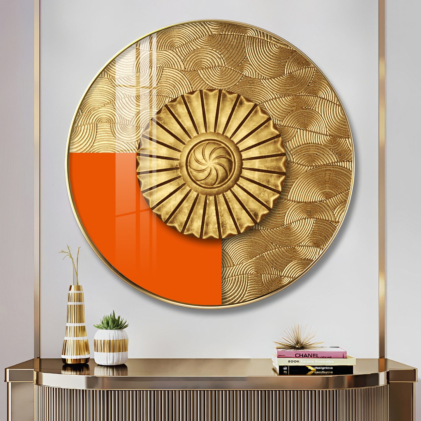 Luminous Dawn Premium Acrylic Round Wall Art
