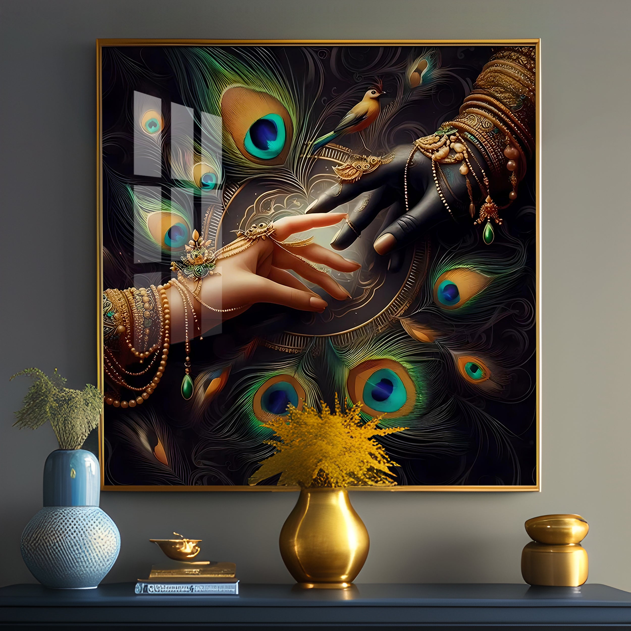 Hands of Elegance Premium Acrylic Square Wall Art