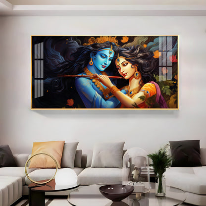 Unique Bond Of Radha Krishna Premium Acrylic Horizontal Wall Art