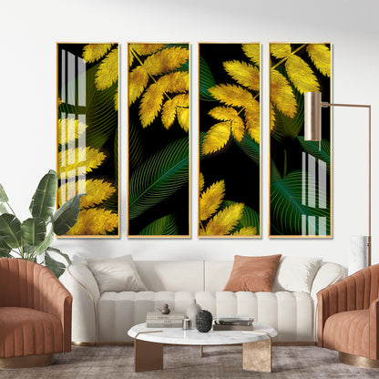 Autumn Season Premium Acrylic Vertical Wall Art (set of 4)