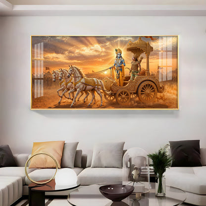 Shrimad Bhagavad Gita Premium Acrylic Horizontal Wall Art