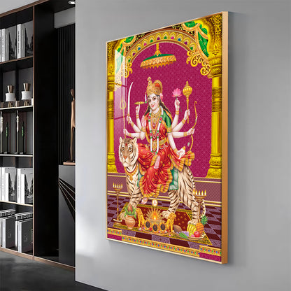 Maa Durga Spirit Premium Acrylic Vertical Wall Art