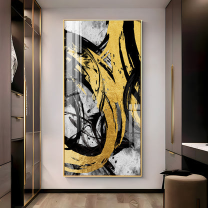 Brush Art Premium Acrylic Vertical Wall Art