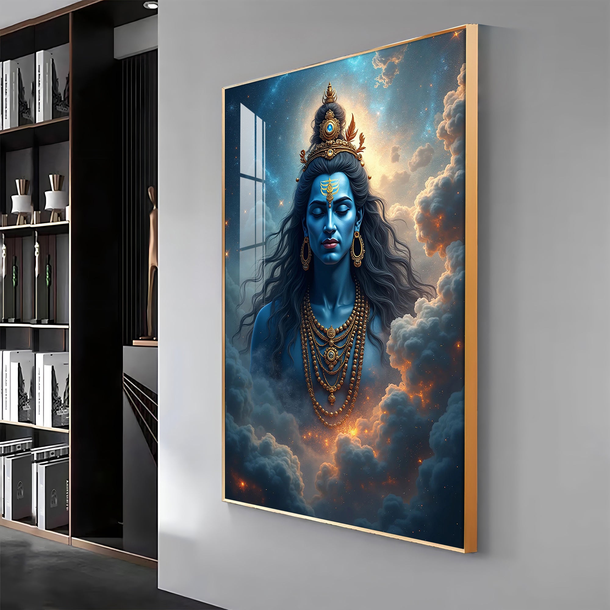 Celestial Shiva Sakti Premium Acrylic Wall Art