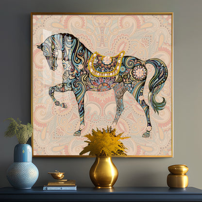 Traditional Horse Premium Acrylic Square Wall Art