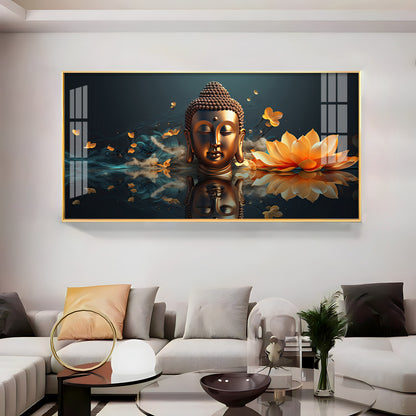 Descent Buddha Premium Acrylic Horizontal Wall Art