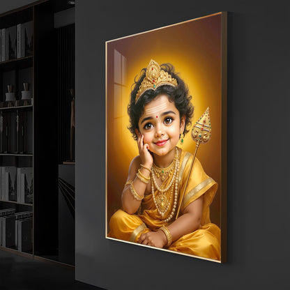 Baby Murugan Modern Luxury Backlight Vertical Wall Art
