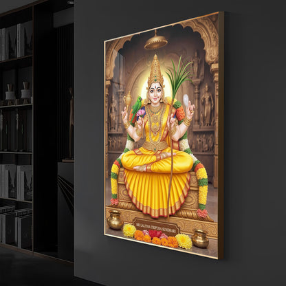 Sri Vidhya Sadhana Modern Luxury Backlight Vertical Wall Art