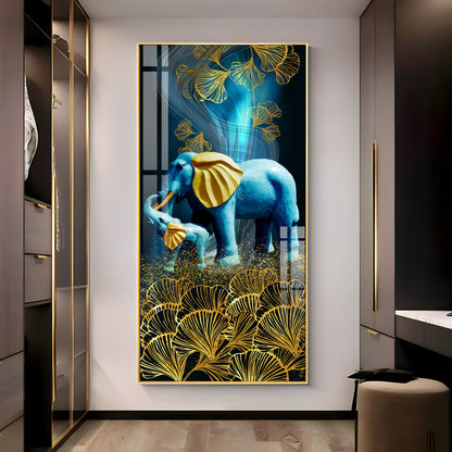 Mystical Elephants Premium Acrylic vertical Wall Art