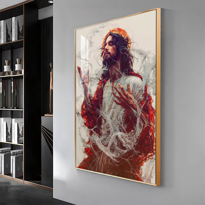 Sacred Jesus Mural Premium Acrylic Wall Art