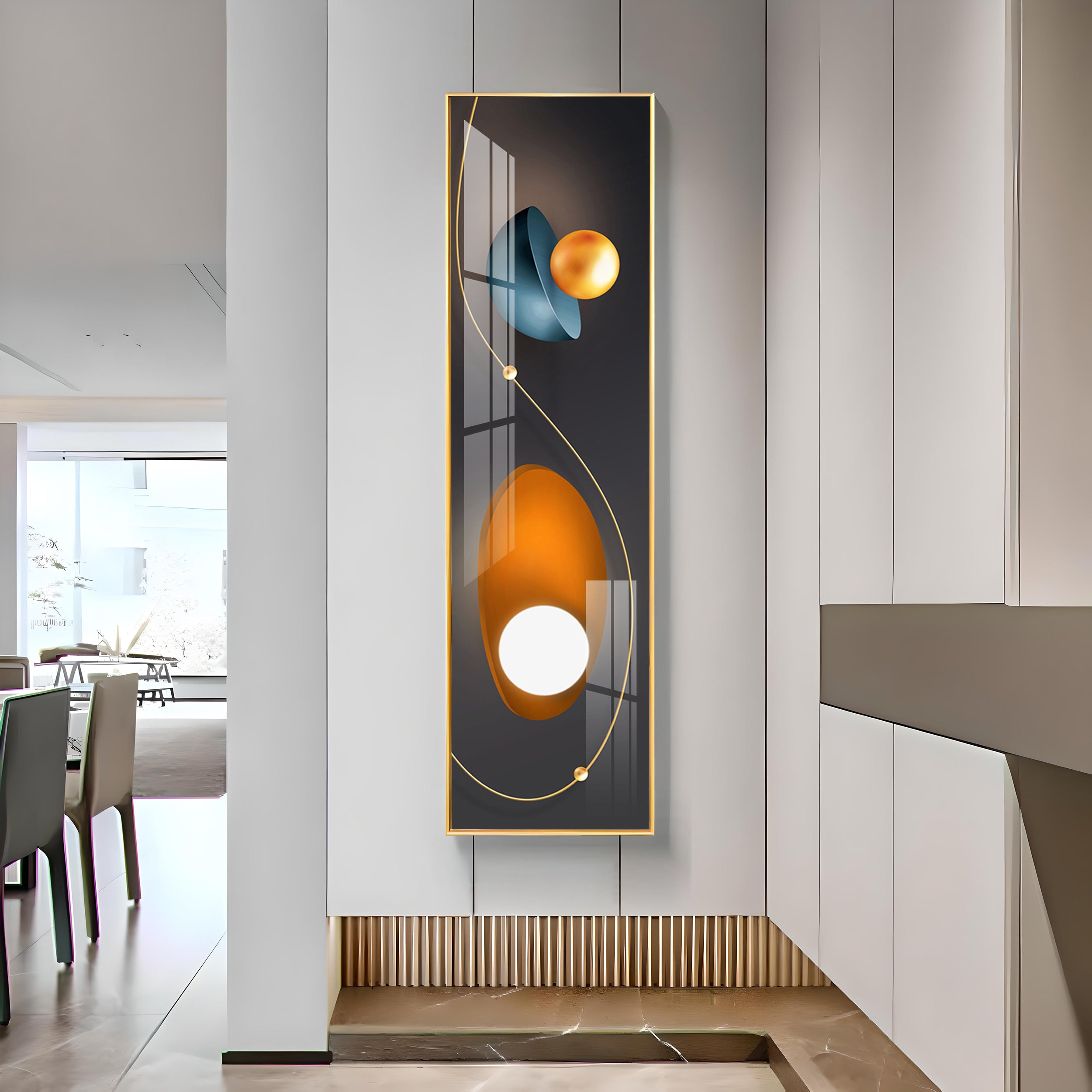 Color Glow Trio Premium Acrylic Vertical Wall Art