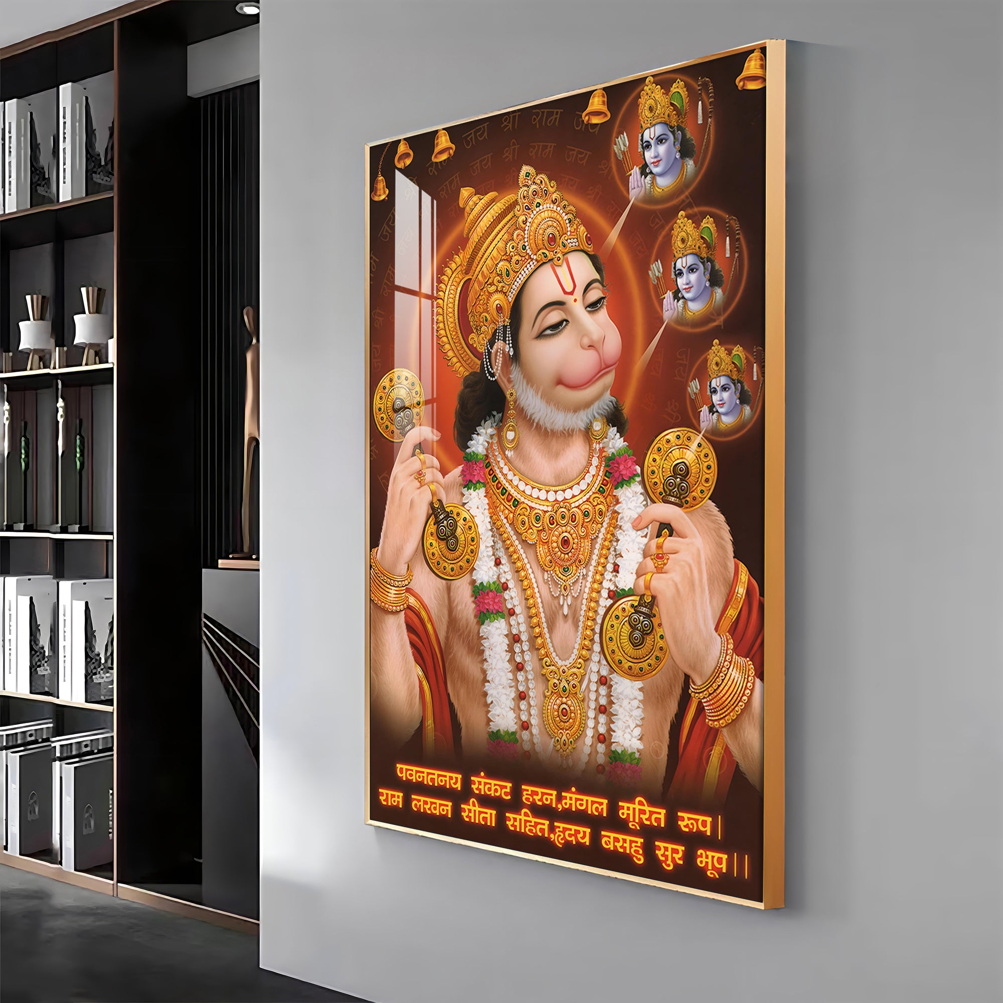 Wisdom of Hanuman Premium Vertical Acrylic Wall Art