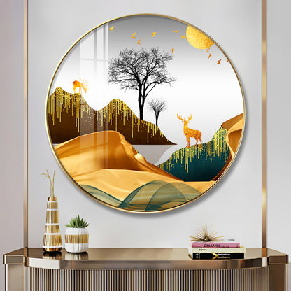 Forest Glade Premium Acrylic Round Wall Art