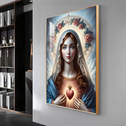 Sacred Heart Serenity Premium Acrylic Vertical Wall Art