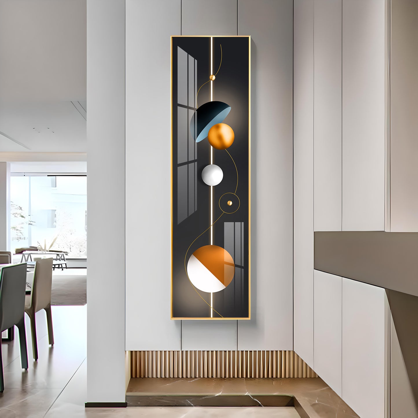 Circular Radiance Premium Acrylic Vertical Wall Art