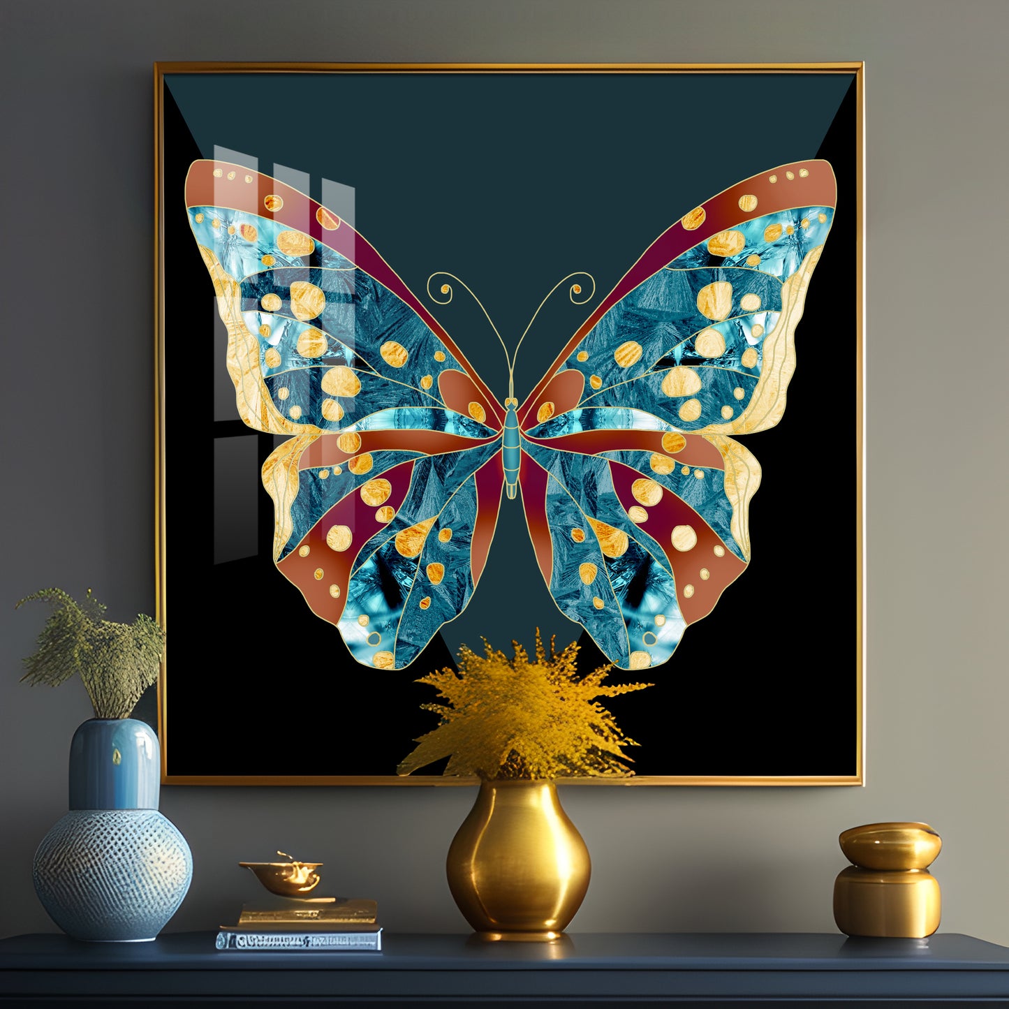 Heavenly Butterfly Premium Acrylic Square Wall Art