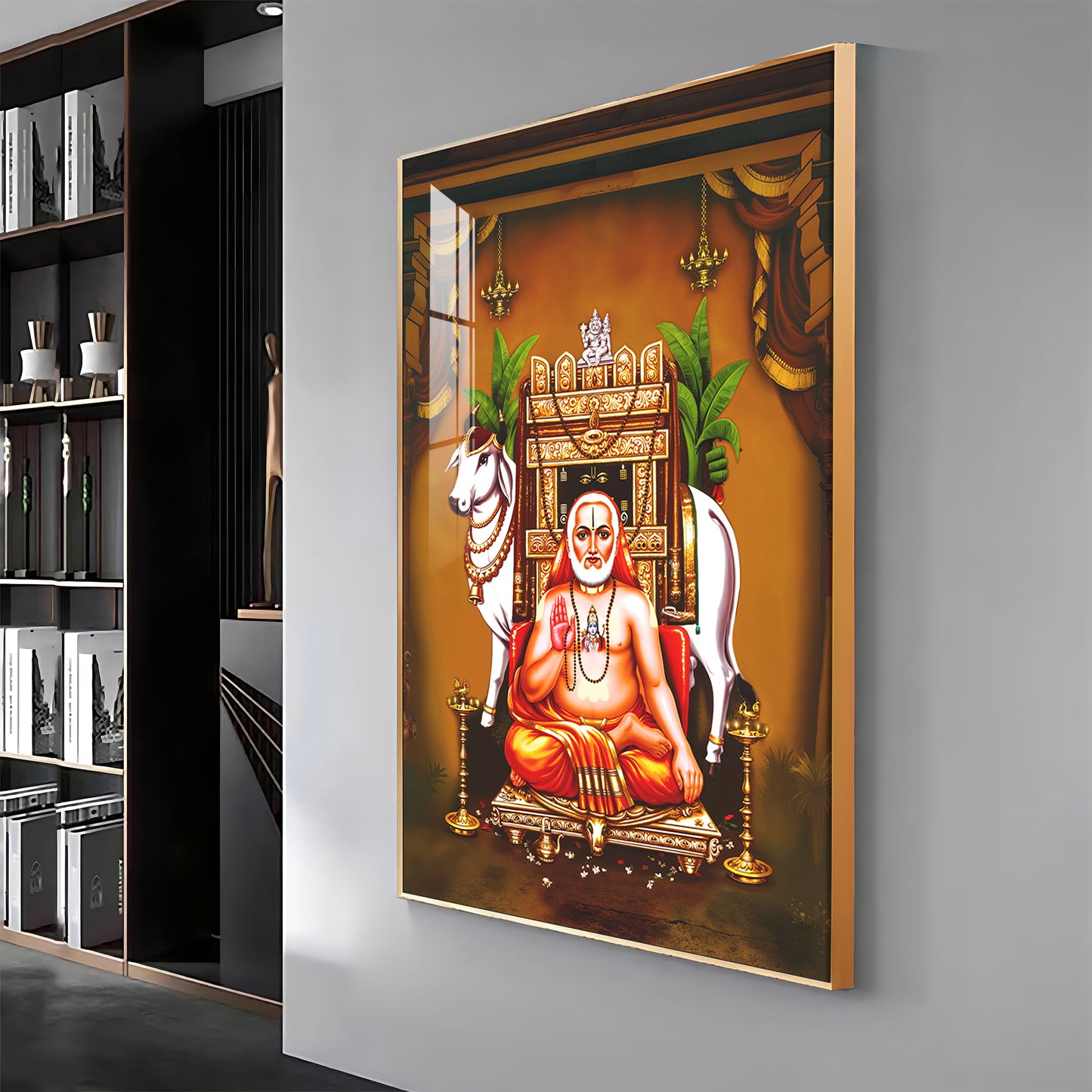 Sri Raghavendra Swamy Premium Acrylic Vertical Wall Art